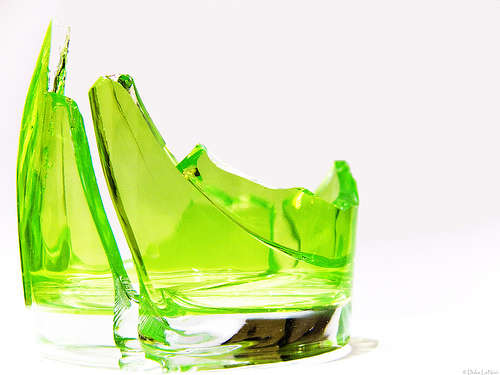 Even broken glass can be pretty.